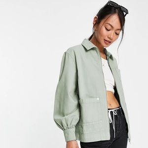 Whistles light green cargo jacket/shacket, size 6 US